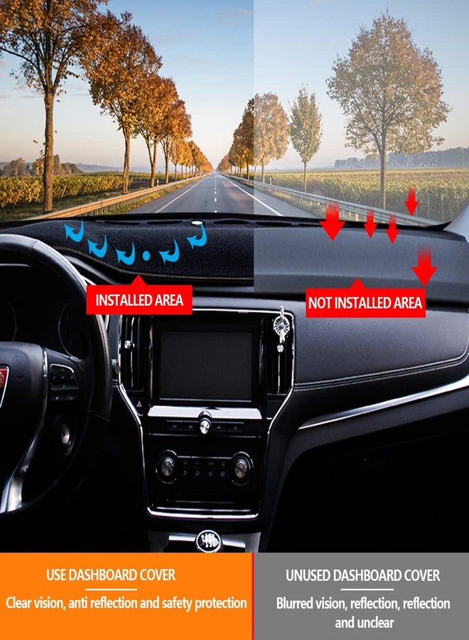 AUQDD Dashboard Cover Mat Fit for 2001 2002 2003 2004 2005 2006 Le-xus LS430, Black Flannel Dash Mat, Anti-Glare, Anti-Reflection, No Peculiar Smell - Only Fit for Left Hand Drive - Image 3